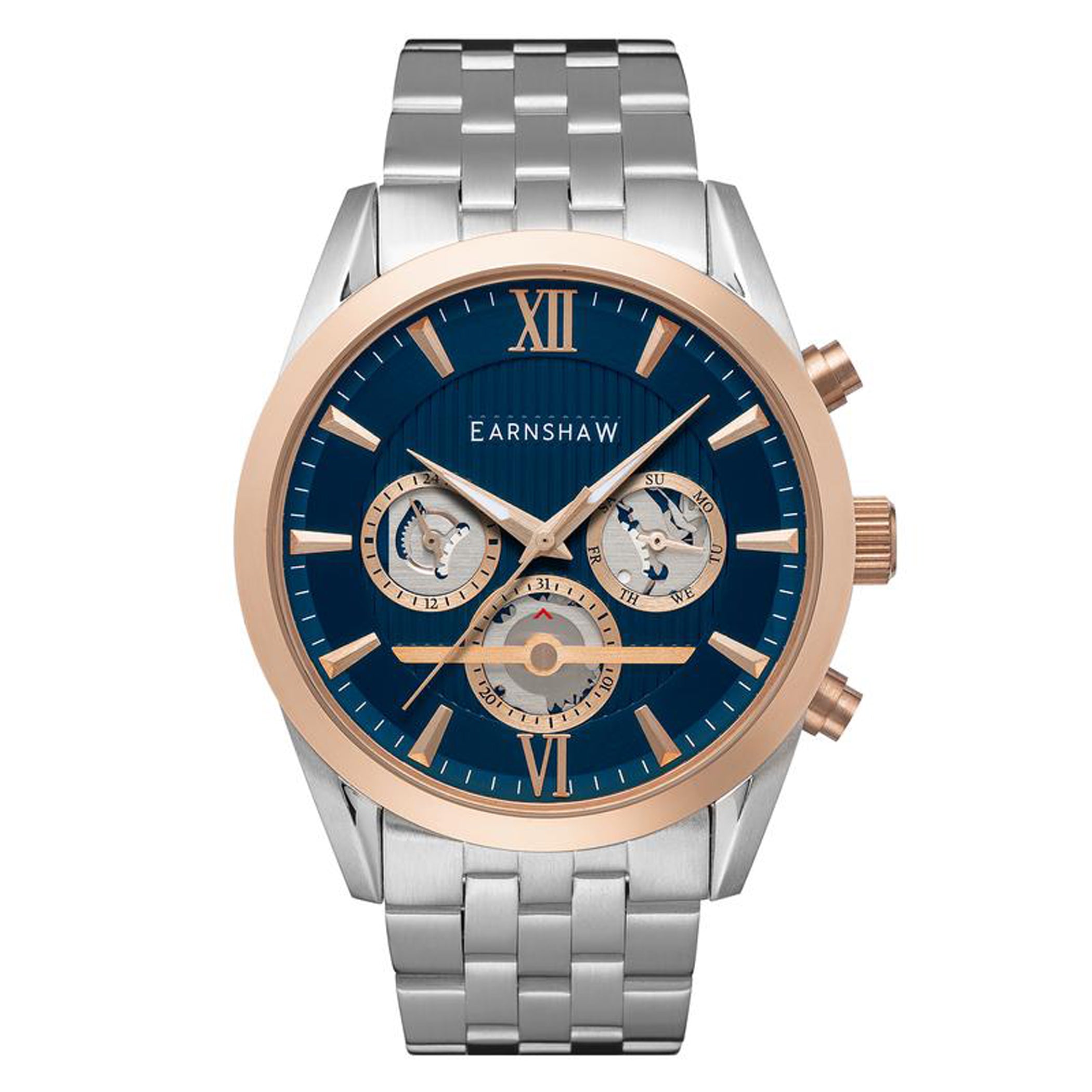 EARNSHAW DISCOVERY Japan Quartz Blue Round Dial Men's WatchES-8135-55