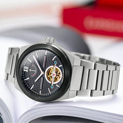 EARNSHAW BLENKINSOP LIMITED EDITION Automatic Black Round Dial Men's Watch- ES-8143-33