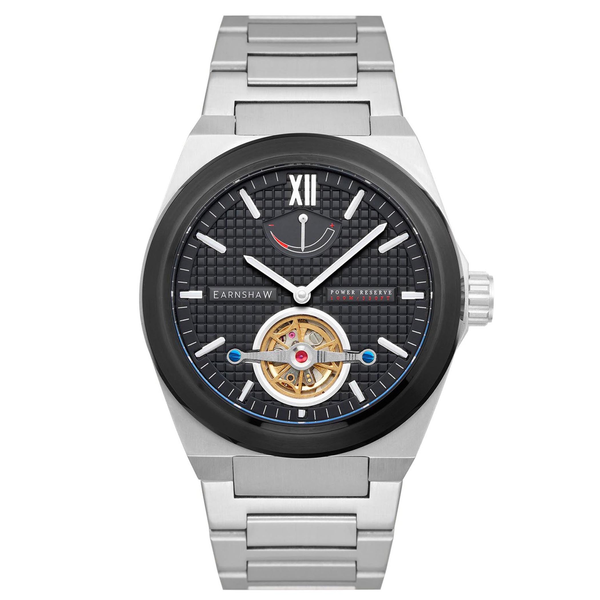 EARNSHAW BLENKINSOP LIMITED EDITION Automatic Black Round Dial Men's Watch- ES-8143-33