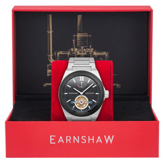 EARNSHAW BLENKINSOP LIMITED EDITION Automatic Black Round Dial Men's Watch- ES-8143-33