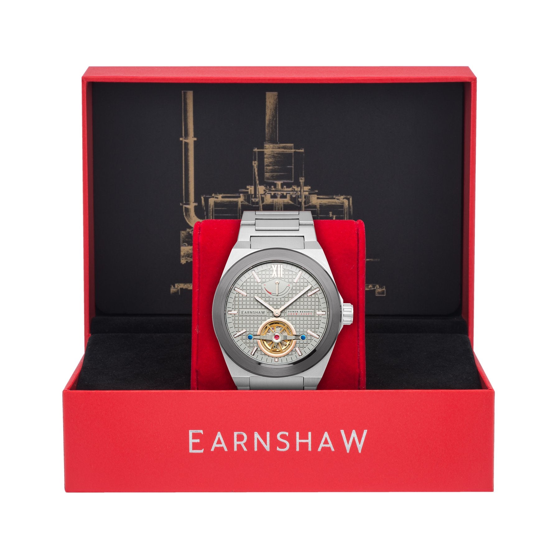 Earnshaw BLENKINSOP Automatic Grey Round Dial Men's Watch - ES-8143-44