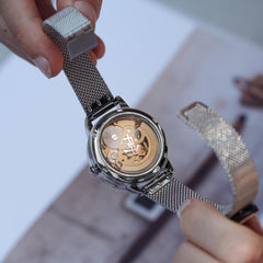 EARNSHAW ANNING Automatic Skeleton Round Dial Women's Watch-ES-8150-11