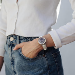 EARNSHAW ANNING Automatic Skeleton Round Dial Women's Watch-ES-8151-05