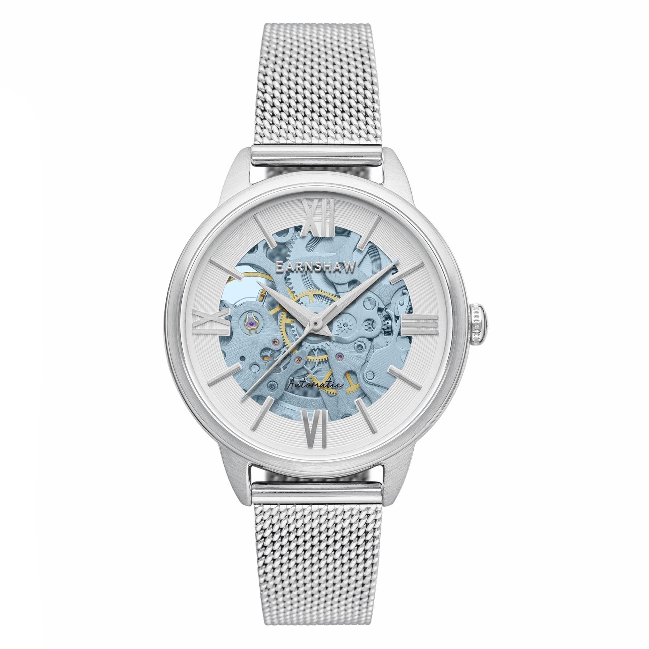 EARNSHAW ANNING Automatic Skeleton Round Dial Women's Watch-ES-8152-11 