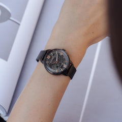 EARNSHAW ANNING Automatic Skeleton Round Dial Women's Watch-ES-8152-88