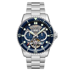 Earnshaw DUNCAN Mechanical Automatic Blue Round Dial Men's Watch - ES-8174-22
