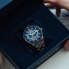 Earnshaw DUNCAN Mechanical Automatic Blue Round Dial Men's Watch - ES-8174-22