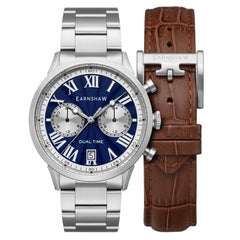 Earnshaw CARLYLE Multifunction Battery Blue Round Dial Men's Watch - ES-8176-33