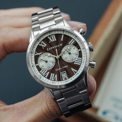 Earnshaw CARLYLE Multifunction Battery Brown Round Dial Men's Watch - ES-8176-44