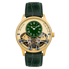 Earnshaw Scientists Faraday Double Barrel Automatic Green Round Dial Men's Watch - ES-8179-06