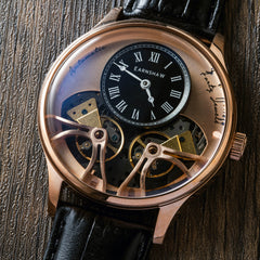 Earnshaw Scientists Faraday Double Barrel Automatic Black Round Dial Men's Watch - ES-8179-0C