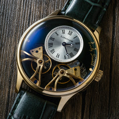 Earnshaw Scientists Faraday Double Barrel Automatic Silver Round Dial Men's Watch - ES-8179-0F