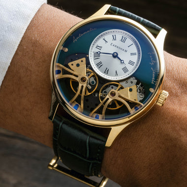 Earnshaw Scientists Faraday Double Barrel Automatic Silver Round Dial Men's Watch - ES-8179-0F