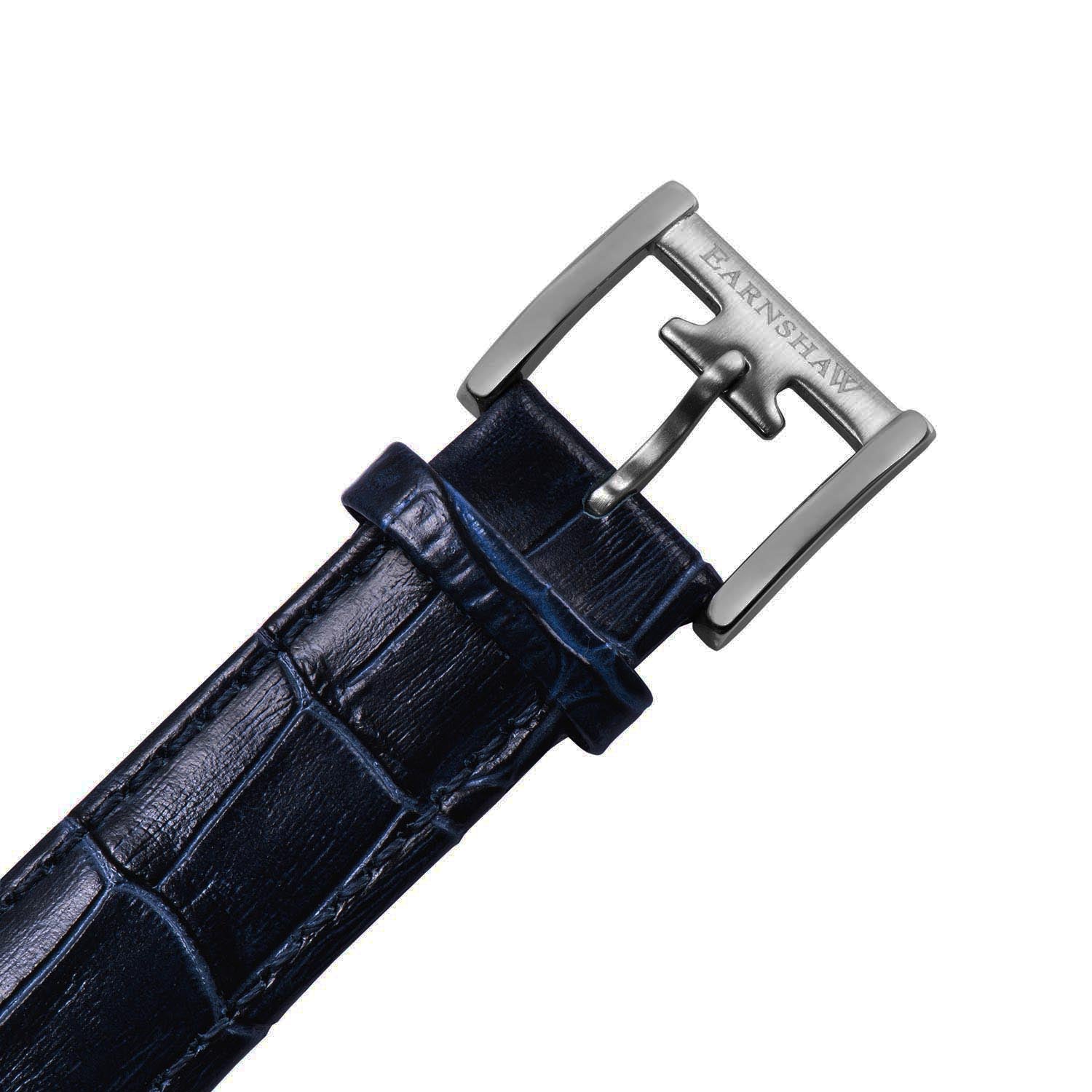 Earnshaw BARON Moonphase Automatic Blue Round Dial Men's Watch -  ES-8193-02