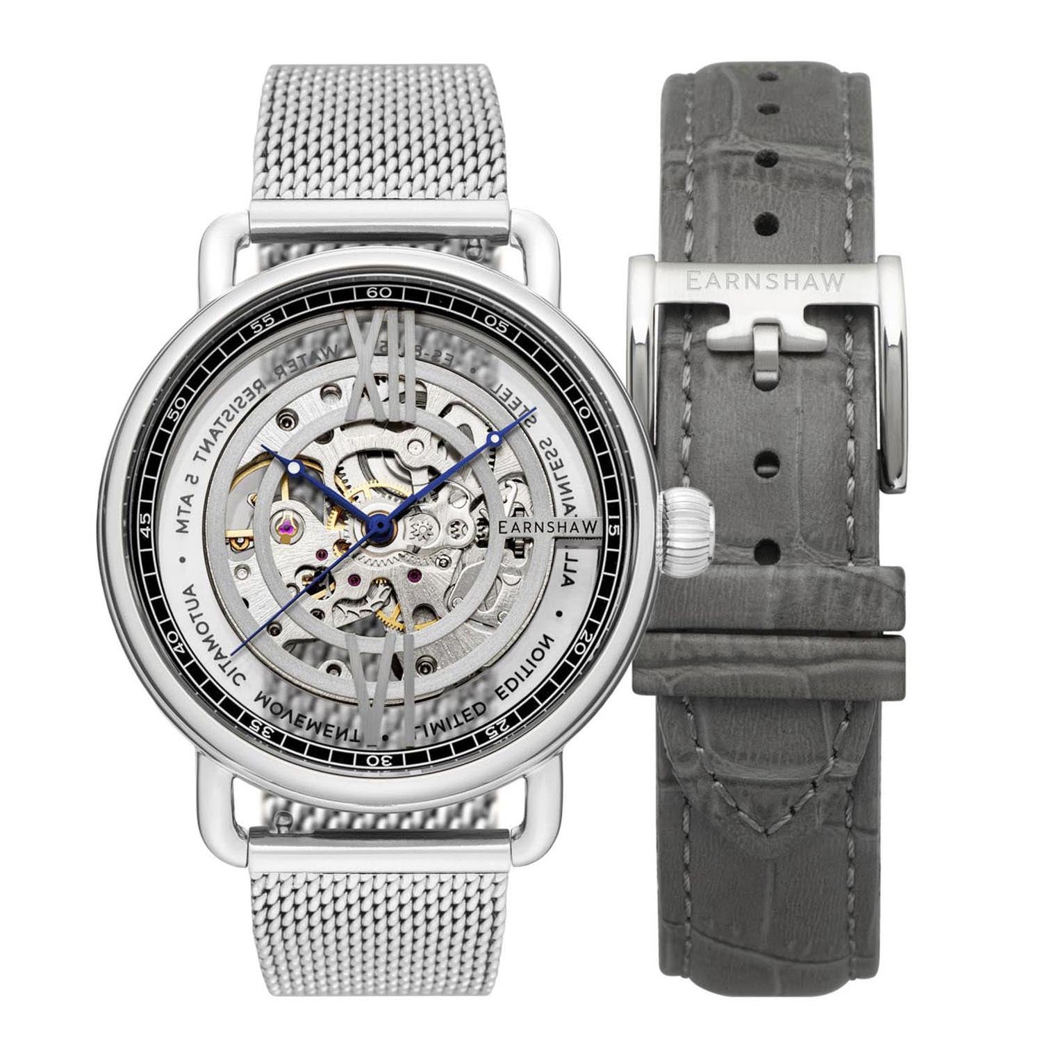 EARNSHAW INVESTIGATOR Limited Edition Skeleton Automatic Watch For Men - ES-8195-11
