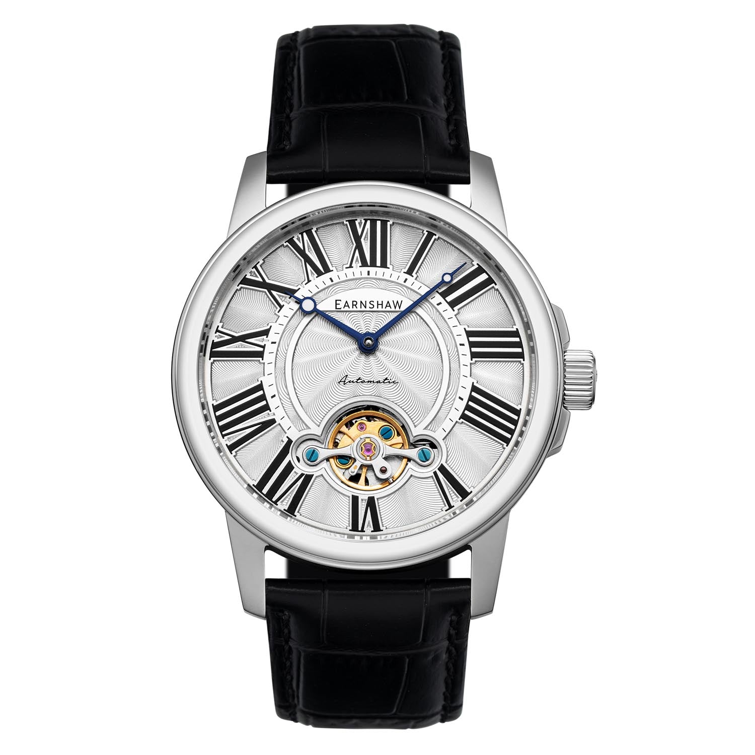 Earnshaw MARYLEBONE Automatic Silver Round Dial Men's Watch - ES-8196-01