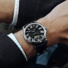 Earnshaw MARYLEBONE Automatic Black Round Dial Men's Watch - ES-8196-02