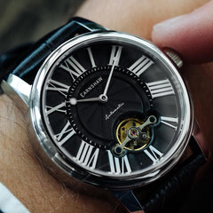 Earnshaw MARYLEBONE Automatic Black Round Dial Men's Watch - ES-8196-02