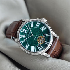 Earnshaw MARYLEBONE Automatic Green Round Dial Men's Watch - ES-8196-04