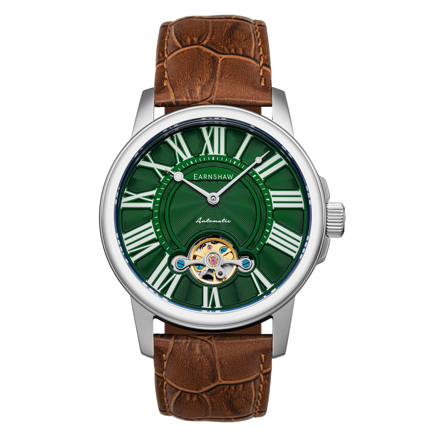 Earnshaw MARYLEBONE Automatic Green Round Dial Men's Watch - ES-8196-04