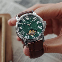 Earnshaw MARYLEBONE Automatic Green Round Dial Men's Watch - ES-8196-04