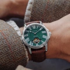 Earnshaw MARYLEBONE Automatic Green Round Dial Men's Watch - ES-8196-04