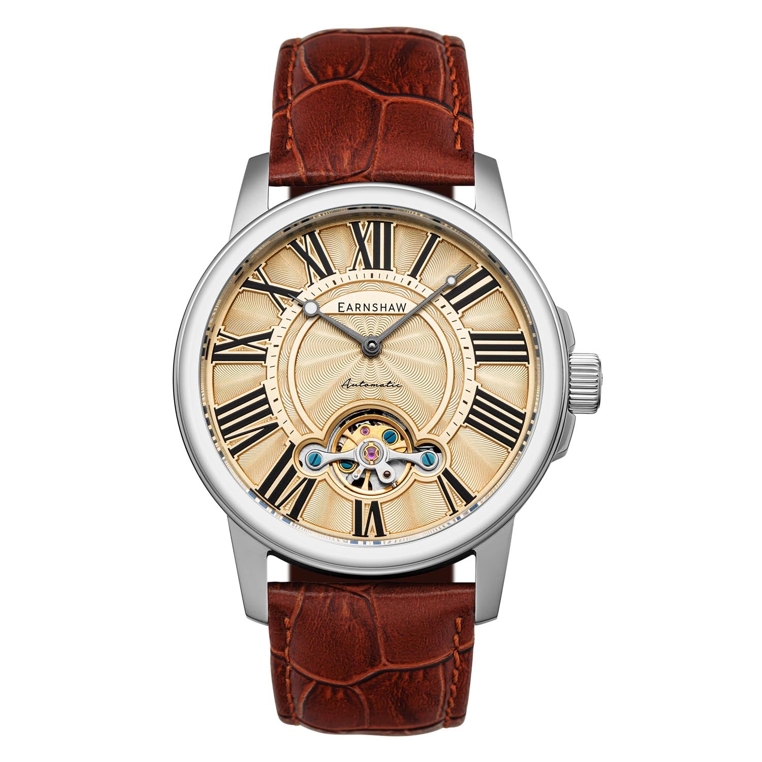 Earnshaw MARYLEBONE Automatic Cream Round Dial Men's Watch - ES-8196-05