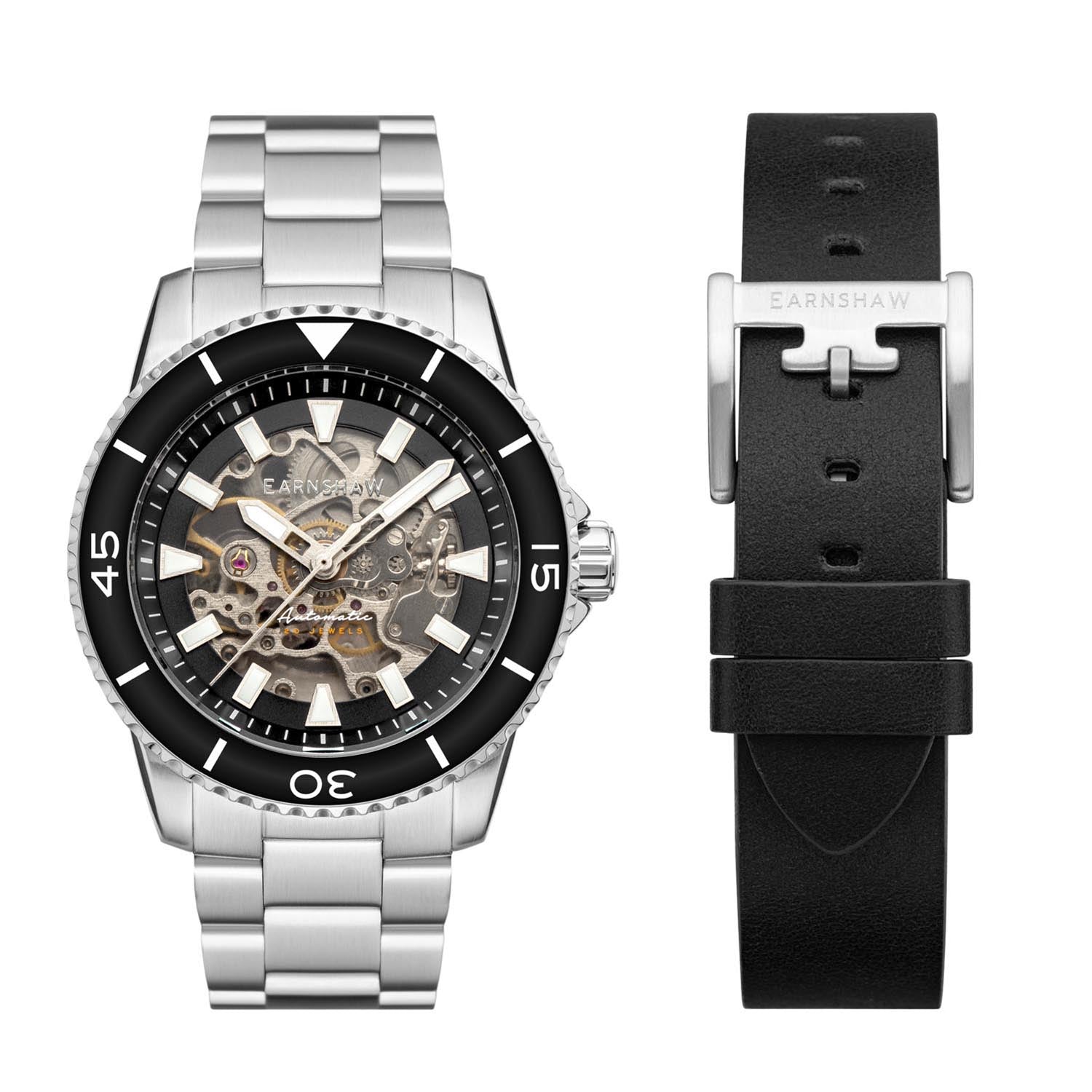 EARNSHAW WALLIS Limited Edition Skeleton Automatic Watch For Men - ES-8227-11