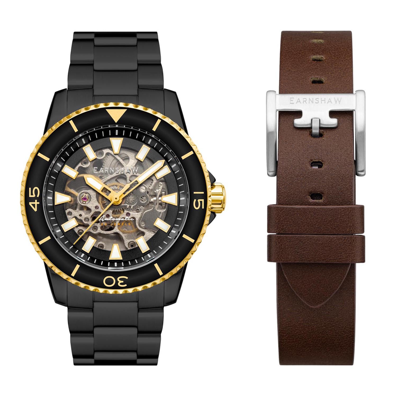 EARNSHAW WALLIS Limited Edition Skeleton Automatic Watch For Men - ES-8227-55