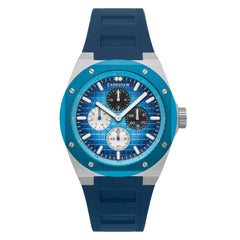 Earnshaw Bessemer Calendar Multifunction Blue Round Luminous Hands Dial Men's Watch - ES-8253-01