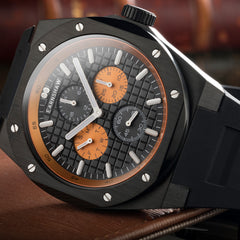 Earnshaw Bessemer Calendar Multifunction Black Round Luminous Hands Dial Men's Watch - ES-8253-05