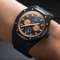 Earnshaw Bessemer Calendar Multifunction Black Round Luminous Hands Dial Men's Watch - ES-8253-05