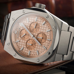 Earnshaw Bessemer Calendar Multifunction Rose Gold Round Luminous Hands Dial Men's Watch - ES-8253-22