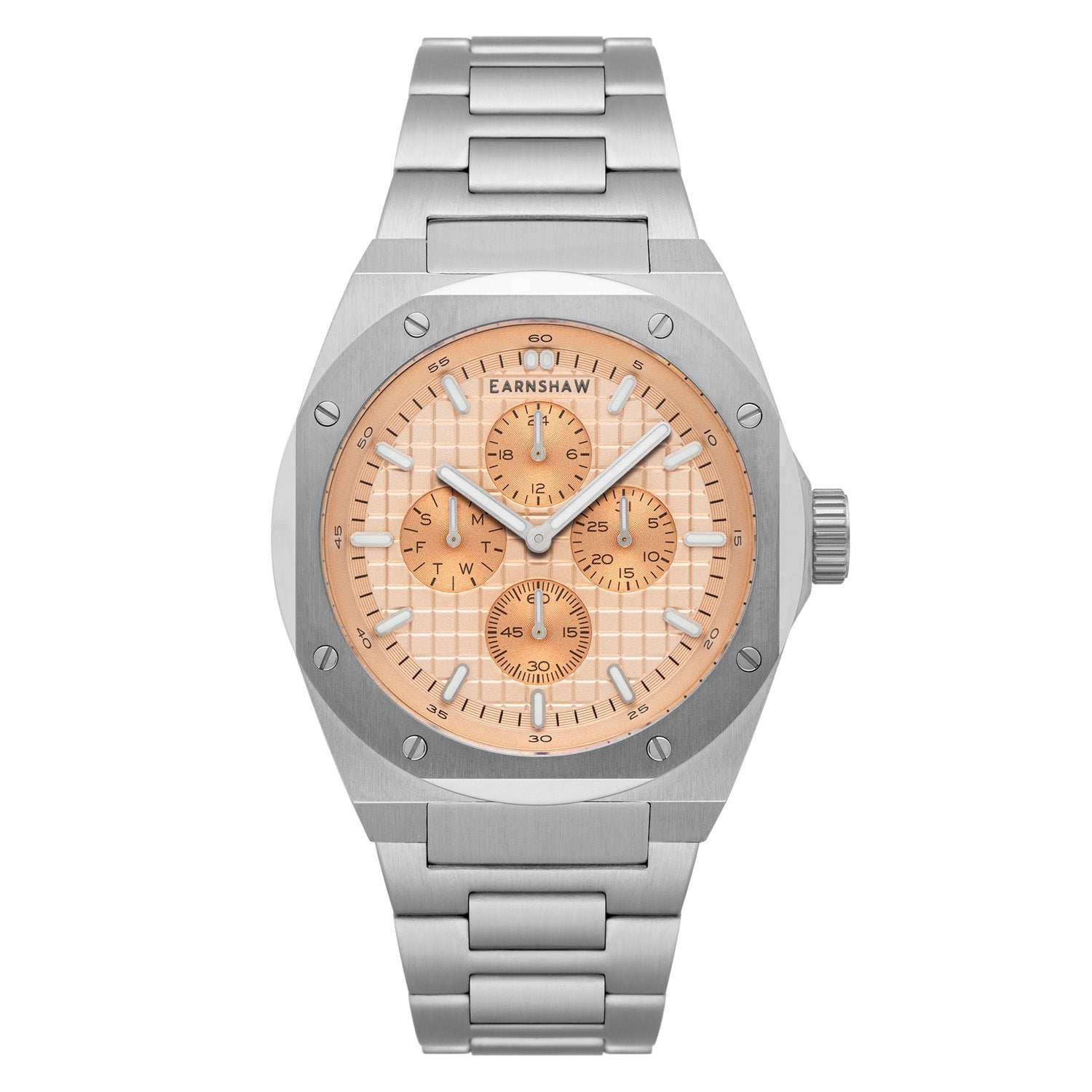 Earnshaw Bessemer Calendar Multifunction Rose Gold Round Luminous Hands Dial Men's Watch - ES-8253-22