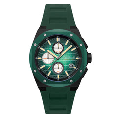 Earnshaw Bessemer Chronograph Green Round Luminous Hands Dial Men's Watch - ES-8254-01