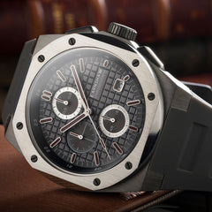 Earnshaw Bessemer Chronograph Grey Round Luminous Hands Dial Men's Watch - ES-8254-04