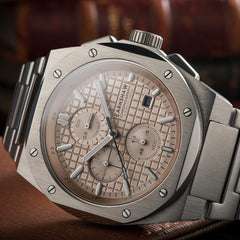 Earnshaw Bessemer Chronograph Rose Gold Round Luminous Hands Dial Men's Watch - ES-8254-33