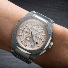 Earnshaw Bessemer Chronograph Rose Gold Round Luminous Hands Dial Men's Watch - ES-8254-33