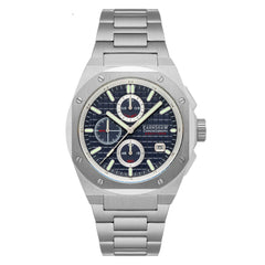 Earnshaw Bessemer Chronograph Blue Round Luminous Hands Dial Men's Watch - ES-8254-44