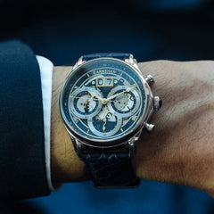 Earnshaw Nasmyth Grande Date Chronograph Blue Round Dial Men's Watch - ES-8260-03