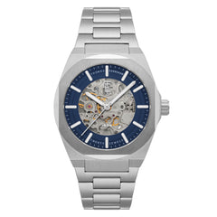 Earnshaw Fowler Skeleton Automatic Blue Round 20 Jewels Dial Men's Watch - ES-8263-33