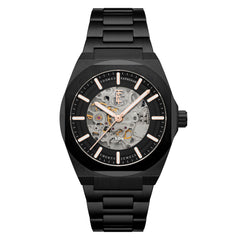 Earnshaw Fowler Skeleton Automatic Black Round 20 Jewels Dial Men's Watch - ES-8263-55