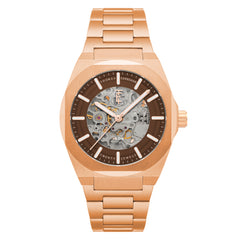 Earnshaw Fowler Skeleton Automatic Brown Round 20 Jewels Dial Men's Watch - ES-8263-88