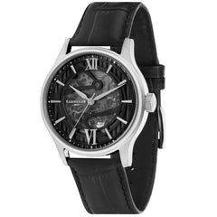 Earnshaw BAUER Automatic Black Round Dial Men's Watch - ES-8801-01