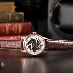 EARNSHAW BAUER Automatic Skeleton Round Dial Men's Watch- ES-8801-02