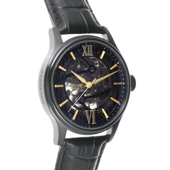 Earnshaw BAUER Skeleton Automatic Black Round Dial Men's Watch -  ES-8801-04