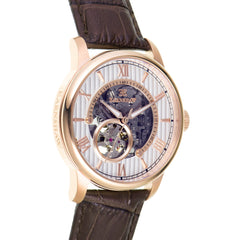 EARNSHAW BAUER Automatic Skeleton Silver Round Dial Men's Watch- ES-8802-04