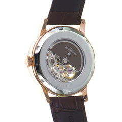 EARNSHAW BAUER Automatic Skeleton Silver Round Dial Men's Watch- ES-8802-04