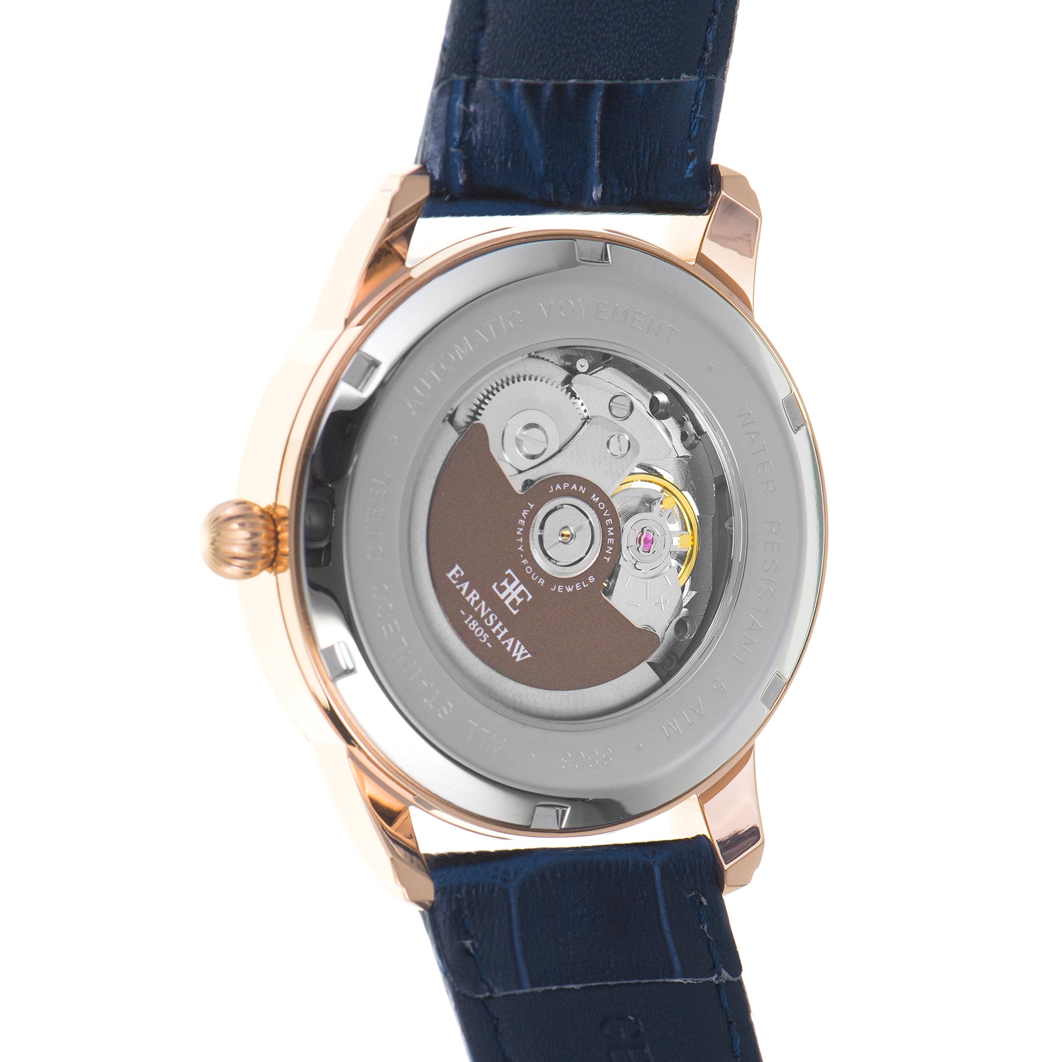 EARNSHAW LONGITUDE Analogue Blue Round Dial Men's Watch- ES-8803-04