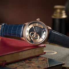 EARNSHAW LONGITUDE Analogue Blue Round Dial Men's Watch- ES-8803-04